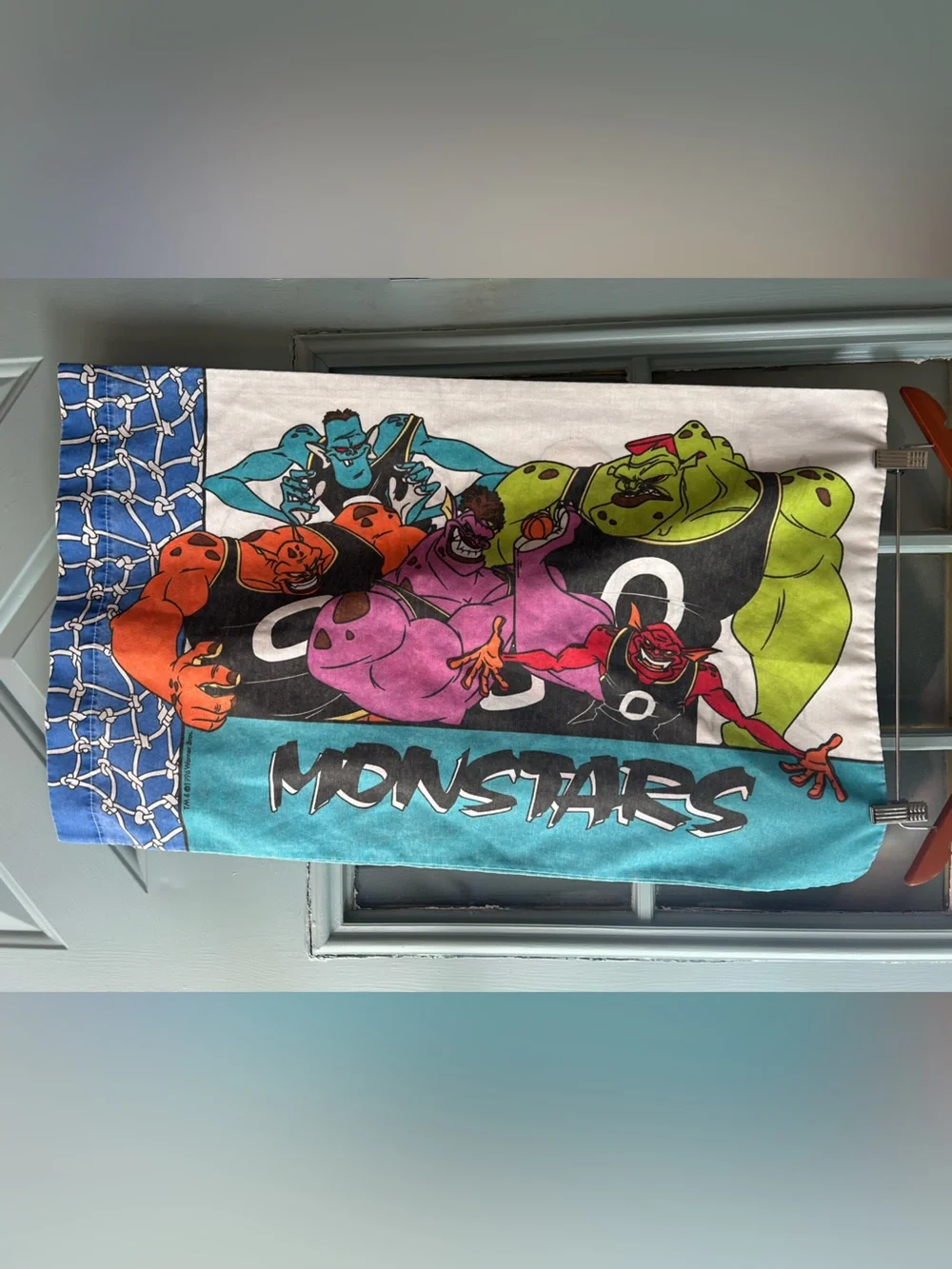 Vintage 90’s Space Jam Monstars Warner Bro Pillowcase Michael Jordan Tune Squad